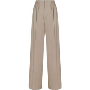 Chloé, Broeken, Dames, Beige, S, Wol, Parel Beige Sartoriale Broek