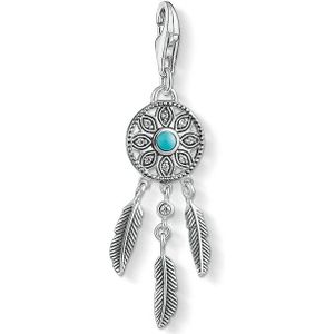 Thomas Sabo, Ethno Dreamcatcher Charm Hanger Grijs, Dames, Maat:ONE Size