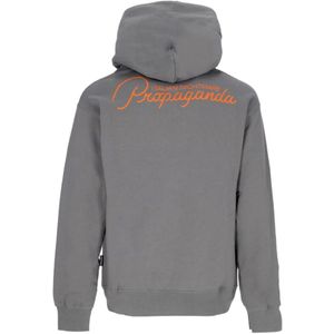 Propaganda, Sweatshirts & Hoodies, Heren, Grijs, S, Katoen, Grijze Hoodie met Kangoeroezak