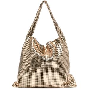 Paco Rabanne, Tassen, Dames, Geel, ONE Size, Gouden Pixel Tote Ville Tas