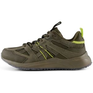 Woden, Groene festival sneakers met visleer detail Groen, Dames, Maat:40 EU