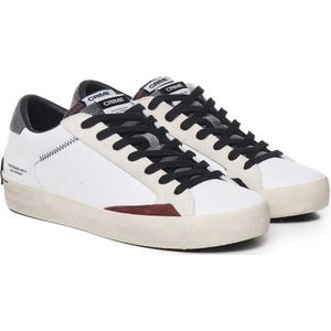 Crime London, Schoenen, Heren, Wit, 41 EU, Witte klassieke sneakers met bandzool