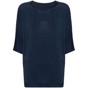 Le Tricot Perugia, Truien, Dames, Blauw, M, Blauwe Sweaters voor Stijlvolle Look
