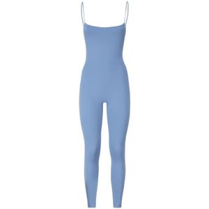 Andamane, Blauwe elastische jumpsuit, gemaakt in Italië Blauw, Dames, Maat:L