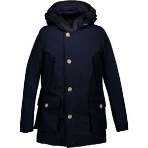 Woolrich, Donkerblauwe Arctic Parka Gewatteerde Jassen Blauw, Heren, Maat:S