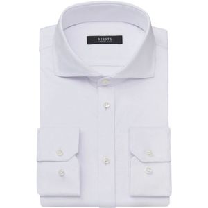 Desoto, Overhemden, Heren, Wit, XL, Katoen, Witte Overhemdjurk van Katoen met Slim Fit