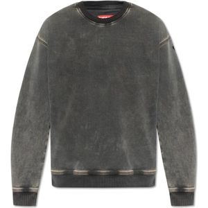 Diesel, Sweatshirts & Hoodies, Heren, Grijs, M, Katoen, ‘D-Krib’ sweatshirt