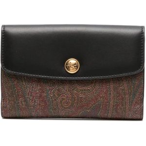 Etro, Accessoires, Dames, Veelkleurig, ONE Size, Katoen, Bruine Portemonnees Dames Accessoires