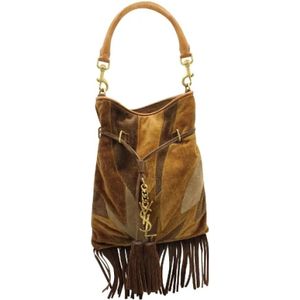 Yves Saint Laurent Vintage, Pre-owned Suede shoulder-bags Bruin, Dames, Maat:ONE Size