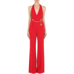 Moschino, Jumpsuits & Playsuits, Dames, Rood, 2Xs, Rode Broek