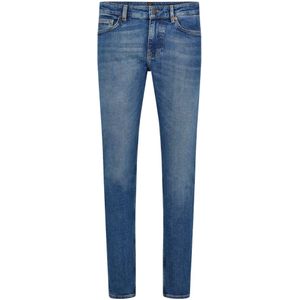 Hugo Boss, Jeans, Heren, Blauw, W31 L34, Katoen, Rechte spijkerbroek