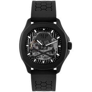 Philipp Plein, Automatisch Skeleton Horloge Spectre Zwart, Heren, Maat:ONE Size