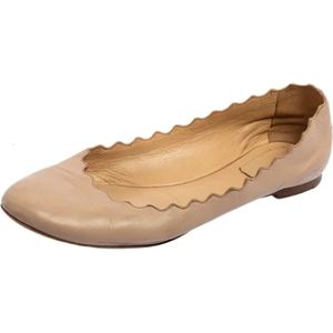 Chloé Pre-owned, Pre-owned, Dames, Roze, 36 EU, Tweed, Pre-owned Leather flats