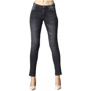 YES Zee, Jeans, Dames, Zwart, W25, Katoen, Zwarte Slim-Fit Jeans voor Vrouwen