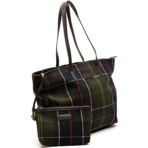 Barbour, Tassen, Dames, Groen, ONE Size, Tartan Tote Tas voor modebewuste vrouwen