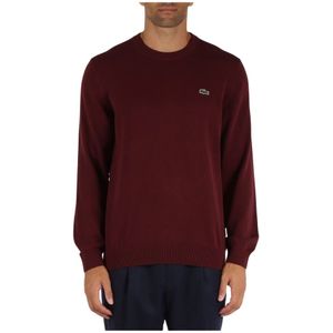 Lacoste, Truien, Heren, Rood, 3Xl, Katoen, Regular Fit Katoenen Trui