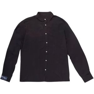 Family First, Overhemden, Heren, Zwart, XL, Zwarte Lange Shirt