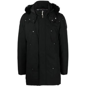 Moose Knuckles, Winter Parka Jas Zwart Zwart, Heren, Maat:XL