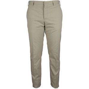 Prada, Broeken, Heren, Bruin, M, Katoen, Lichtbruine Gestreepte Chino Broek