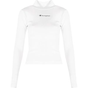 Champion, Minimalistische Stijl Golf Hals Coltrui Wit, Dames, Maat:S