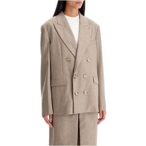 Andamane, Jassen, Dames, Beige, S, Wol, Oversized Pixie Blazer