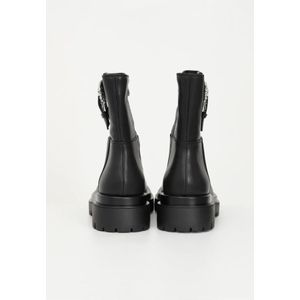 Versace Jeans Couture, Schoenen, Dames, Zwart, 39 EU, Modieuze Booties