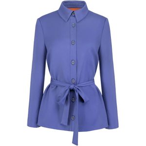 Jaaf, Jassen, Dames, Paars, L, Wol, Uniforme Ceintuurblazer in Perzisch Indigo