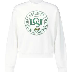 Lacoste, Sweatshirts & Hoodies, Heren, Wit, L, Katoen, Gedrukte Sweatshirt Oversized Casual Look