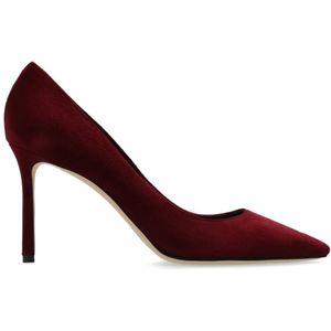 Jimmy Choo, Schoenen, Dames, Rood, 39 EU, Leer, Hoge hakken 'Romy'