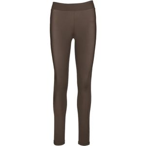 Douuod Woman, Ergonomische Lycra Leggings met Elastische Tailleband Bruin, Dames, Maat:M