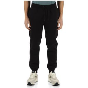 Calvin Klein Jeans, Geborduurde Logo Katoenen Trainingsbroeken Zwart, Heren, Maat:S