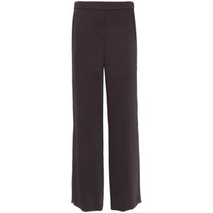 P.a.r.o.s.h., Bruine Cady Textuur Broek Rechte Pijp Bruin, Dames, Maat:M