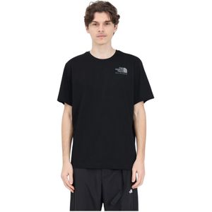 The North Face, Heren Zwart Logo Print T-Shirt Zwart, Heren, Maat:M