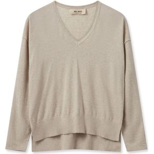 MOS Mosh, Truien, Dames, Beige, L, V-neck Truien