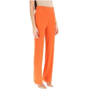 Hebe Studio, Broeken, Dames, Oranje, M, Hoge Taille Canvas Broek