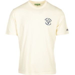 MC2 Saint Barth, Tops, Heren, Wit, XL, Katoen, Klassiek Katoenen T-shirt Wit