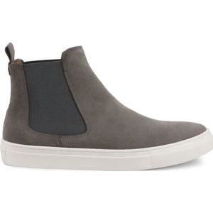 Duca di Morrone, Schoenen, Heren, Grijs, 40 EU, Suède, Nicolo Leren Sneakers Grijs