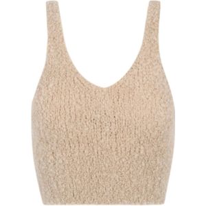 Cortana, Tender, top en baby kameel en zijde beige Beige, Dames, Maat:XL