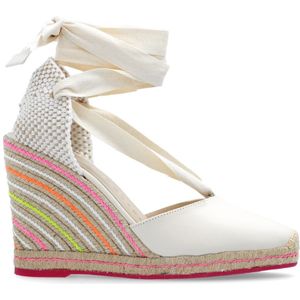 Sophia Webster, Schoenen, Dames, Beige, 39 EU, Leer, Valentina sleehak espadrilles