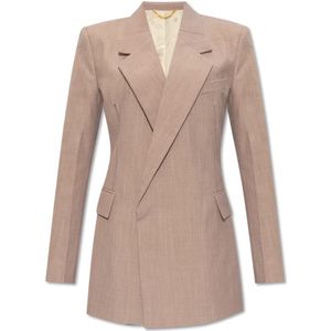 Victoria Beckham, Jassen, Dames, Paars, S, Wol, Blazer met zakken