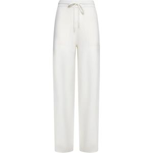 Max Mara, Broeken, Dames, Wit, XS, Wol, Witte Wol Kasjmier Broek Rechte Pijp