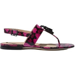 Scarosso, Schoenen, Dames, Roze, 37 EU, Emma Elaphe Platte Sandalen