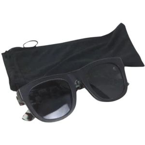 Gucci Vintage, Pre-owned, Dames, Zwart, ONE Size, Tweed, Tweedehands Zwarte Plastic Zonnebril
