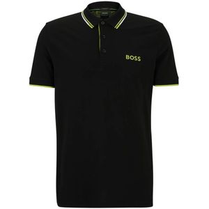 Hugo Boss, Tops, Heren, Zwart, L, Katoen, Premium Kwaliteit Golf Polo Shirt