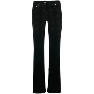 Alberta Ferretti, Jeans, Dames, Zwart, S, Brede jeans