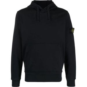 Stone Island, Sweatshirts & Hoodies, Heren, Blauw, L, Blauwe Sweaters