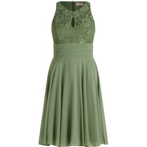 vera mont, Kleedjes, Dames, Groen, XS, Chiffon, Kanten avondjurk met chiffon