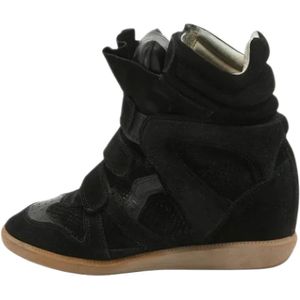 Isabel Marant Pre-owned, Pre-owned Leather sneakers Zwart, Dames, Maat:39 EU