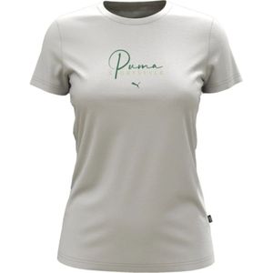 Puma, Tops, Dames, Wit, XS, Katoen, Witte T-shirt met Logoprint