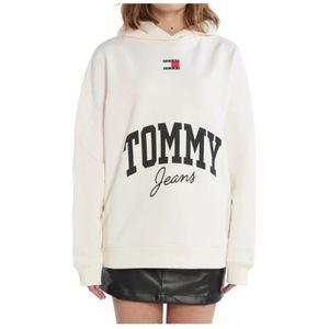 Tommy Hilfiger, Sweatshirts & Hoodies, Dames, Beige, M, New Versity Hoodie